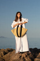 Amour Et Naturel-Maxi Gömlek Elbise Beyaz-Elbise-3-Milagron.com
