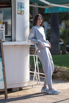 Amour Et Naturel-Nakışlı Eşofman Gri-Eşofman-1-Milagron.com