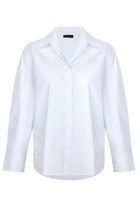 Amour Et Naturel-Nakışlı Oversize Gömlek Beyaz-Gömlek-1-Milagron.com