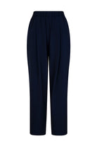 Amour Et Naturel-Tara Teknik Kumaşlı Pantolon Lacivert-Kumaş Pantolon-1-Milagron.com