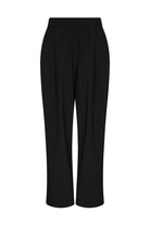 Amour Et Naturel-Tara Teknik Kumaşlı Pantolon Siyah-Kumaş Pantolon-1-Milagron.com