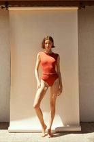 Anais & Margaux-Audrey Burgundy Swimsuit with Chain-Bikini & Mayo-2-Milagron.com