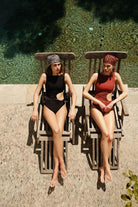 Anais & Margaux-Vivienne Burgundy Cutout Swimsuit-Bikini & Mayo-3-Milagron.com