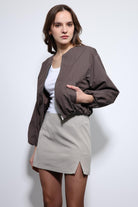 Antioch-Acı Kahve Crop Kadın Bomber Mont-Mont-3-Milagron.com