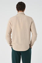 Antioch-Antioch Açık Bej Uzun Kollu Erkek Gömlek-Gömlek-5-Milagron.com