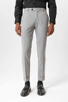 Antioch-Açık Gri Regular Fit Duble Paça Erkek Pantolon-Pantolon-2-Milagron.com