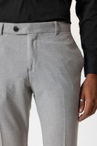 Antioch-Açık Gri Regular Fit Duble Paça Erkek Pantolon-Pantolon-4-Milagron.com