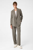 Antioch-Açık Haki Kruvaze Kapama Gizli Cep Erkek Blazer Ceket-Blazer Ceket-2-Milagron.com