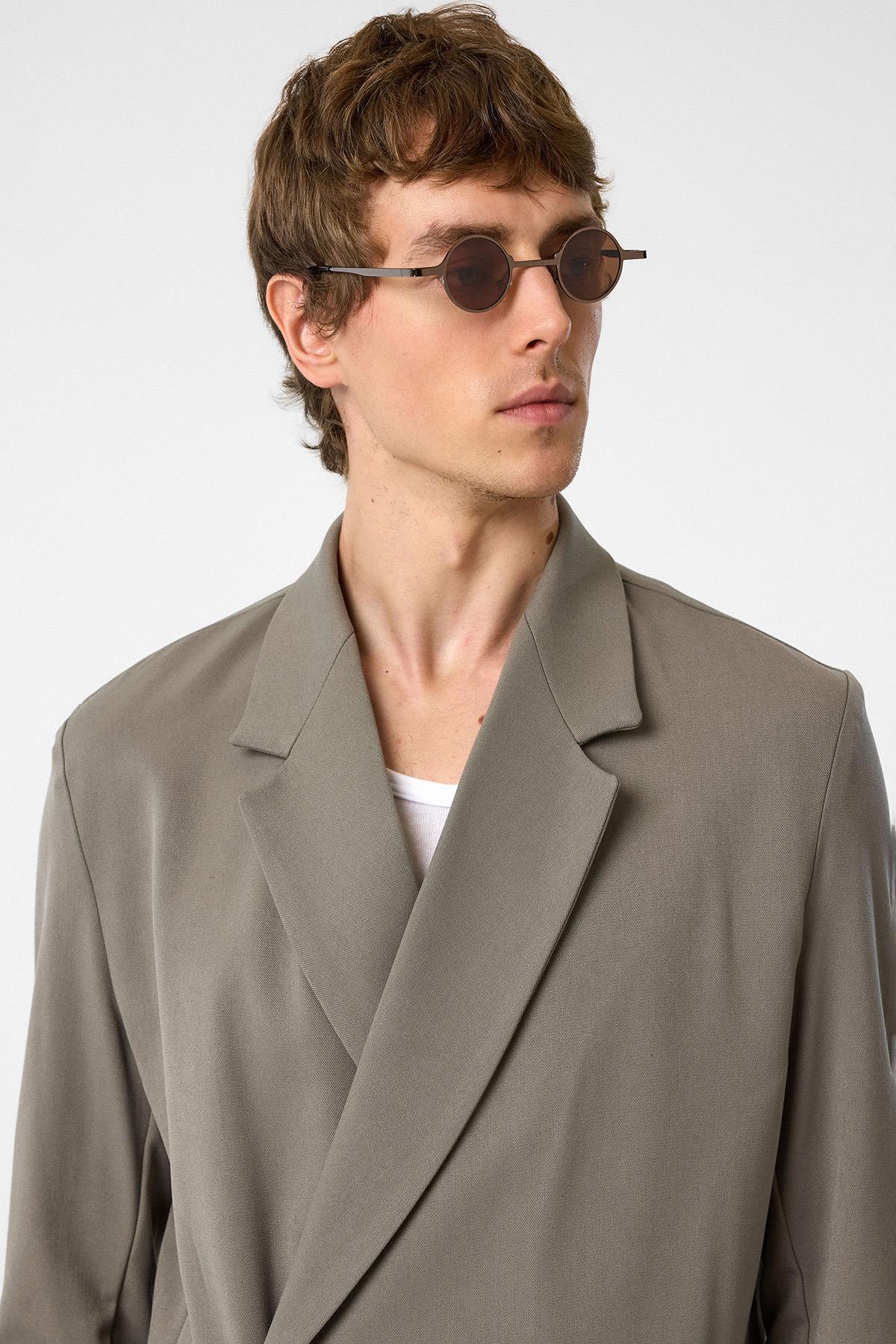 Antioch-Açık Haki Kruvaze Kapama Gizli Cep Erkek Blazer Ceket-Blazer Ceket-4-Milagron.com