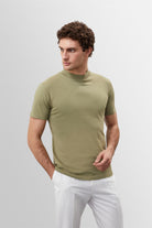 Antioch-Açık Haki Slim Fit Basic T Shirt-T-Shirts-1-Milagron.com