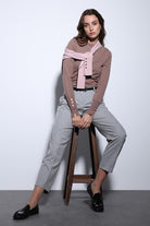 Antioch-Açık Kahve Basic Kadın Triko Kazak-Kazak-1-Milagron.com