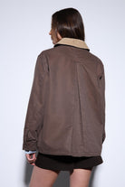 Antioch-Antioch Açık Kahve Kontrast Yaka Kadın Ceket-Ceket-6-Milagron.com