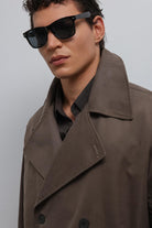 Antioch-Açık Kahve Relax Fit Erkek Trençkot-Trençkot-4-Milagron.com