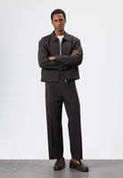 Antioch-Açık Kahve Relax Fit çizgili Erkek Pantolon-Kumaş Pantolon-1-Milagron.com