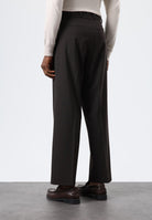 Antioch-Açık Kahve Relax Fit çizgili Erkek Pantolon-Kumaş Pantolon-6-Milagron.com