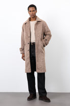 Antioch-Açık Kahve Suni Kürk Erkek Kaban-Kaban-2-Milagron.com