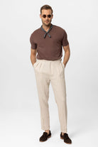 Antioch-Açık Kahve V Yaka Basic Erkek T Shirt-T-Shirts-2-Milagron.com