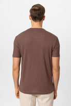 Antioch-Açık Kahve V Yaka Basic Erkek T Shirt-T-Shirts-5-Milagron.com