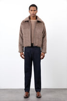 Antioch-Açık Kahve Yumuşak Dokulu Erkek Mont-Mont-4-Milagron.com