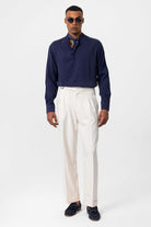 Antioch-Açık Lacivert Hakim Yaka Regular Fit Erkek Gömlek-Gömlek-2-Milagron.com