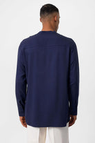 Antioch-Açık Lacivert Hakim Yaka Regular Fit Erkek Gömlek-Gömlek-6-Milagron.com