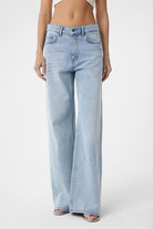 Antioch-Açık Mavi Yüksek Bel Kadın Jean-Kot Pantolon-1-Milagron.com