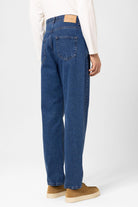 Antioch-Açık Mavi Yüksek Bel Relaxed Fit Erkek Kot Pantolon-Kot Pantolon-5-Milagron.com