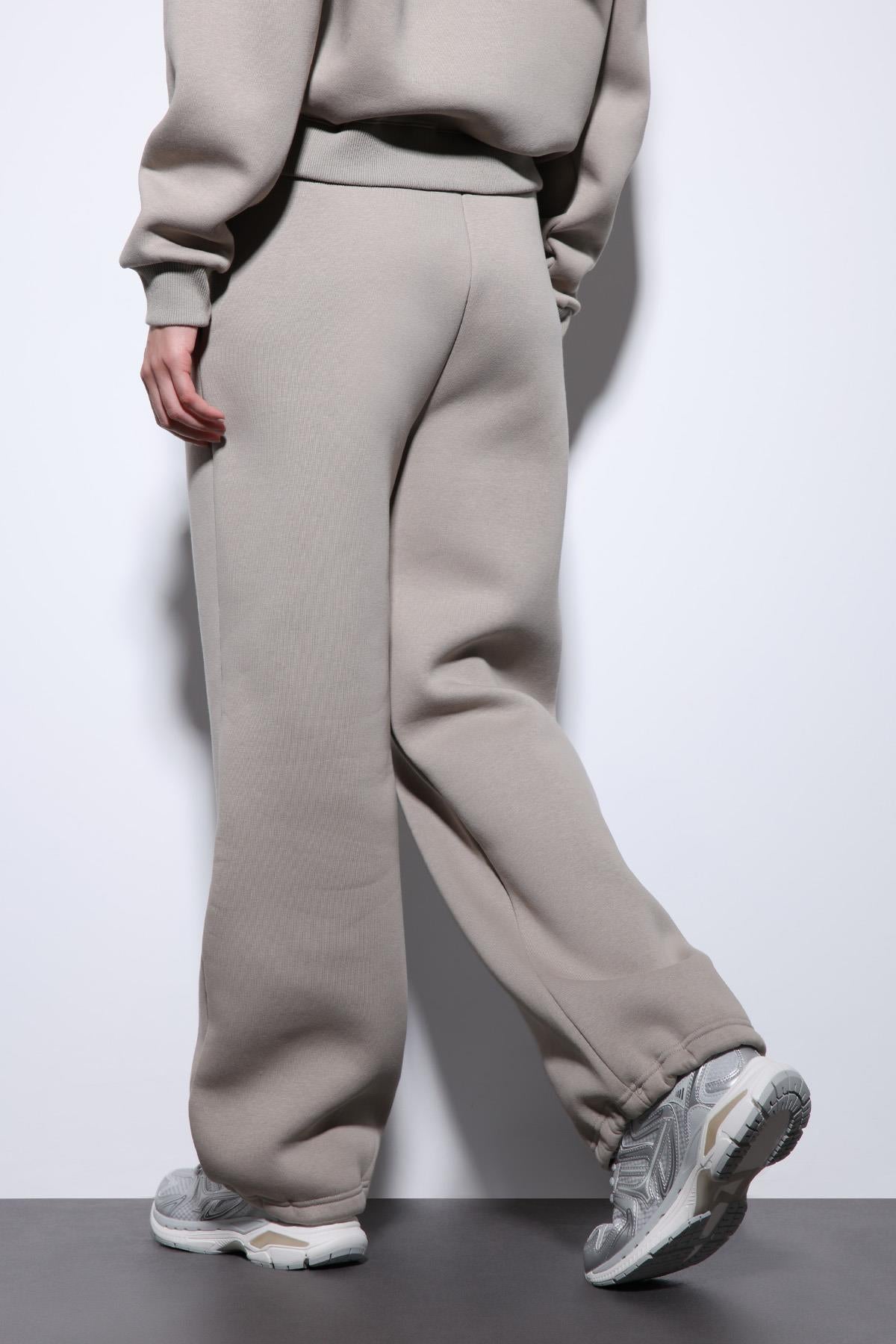 Antioch-Açık Vizon Basic Ayarlanabilir Paça Kadın Eşofman Altı-Eşofman-6-Milagron.com