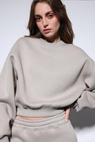 Antioch Açık Vizon Basic Kadın Sweatshirt