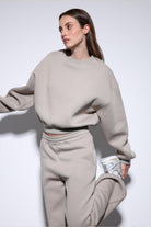 Antioch Açık Vizon Basic Kadın Sweatshirt