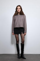 Antioch-Açık Vizon Yün Karışımlı Suni Kürk Yaka Ceket-Ceket-2-Milagron.com