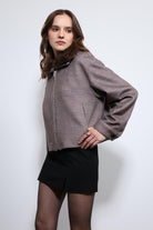 Antioch-Açık Vizon Yün Karışımlı Suni Kürk Yaka Ceket-Ceket-6-Milagron.com