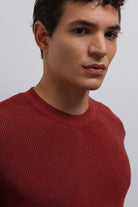 Antioch-Antioch Açık Bordo Dokulu Erkek Kazak-Kazak-3-Milagron.com