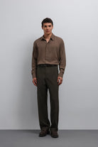 Antioch-Antioch Açık Kahve Teknik Regular Fit Erkek Gömlek-Gömlek-2-Milagron.com