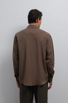 Antioch-Antioch Açık Kahve Teknik Regular Fit Erkek Gömlek-Gömlek-5-Milagron.com