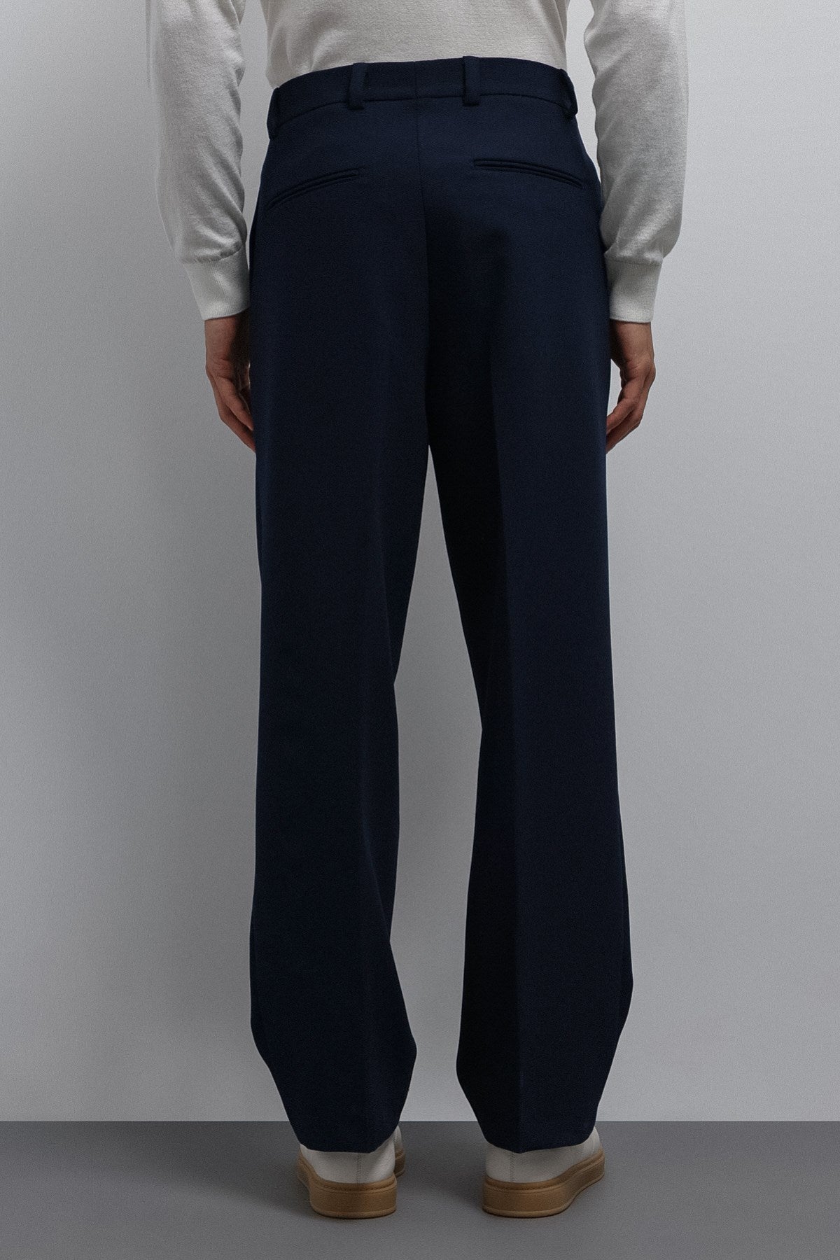 Antioch Açık Lacivert Relax Fit Baggy Pilili Erkek Pantolon
