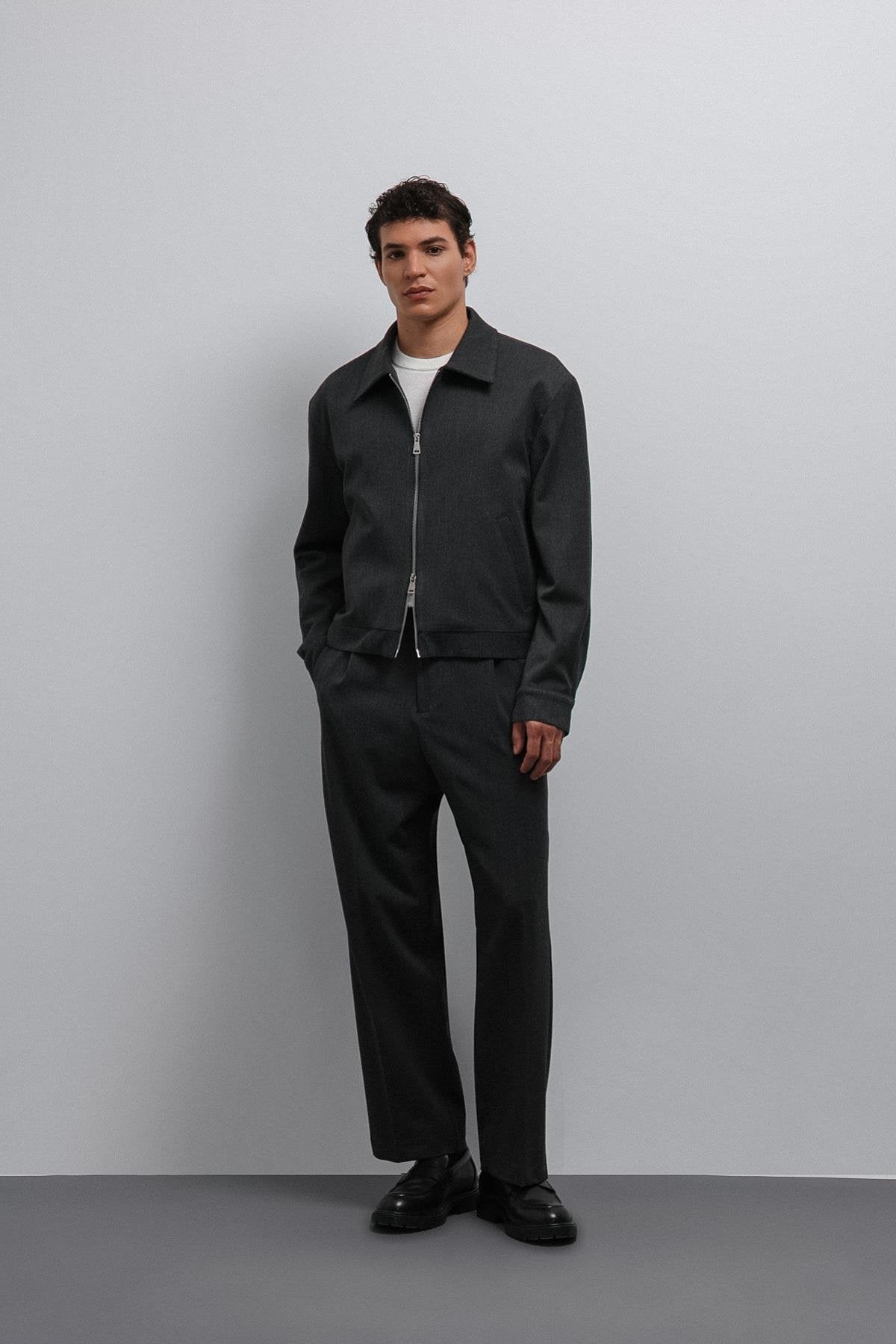 Antioch-Antioch Antrasit Fermuarlı Mevsimlik Erkek Mont-Mont-2-Milagron.com