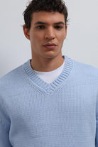 Antioch-Antioch Bebe Mavi Dokulu V Yaka Erkek Kazak-Kazak-5-Milagron.com