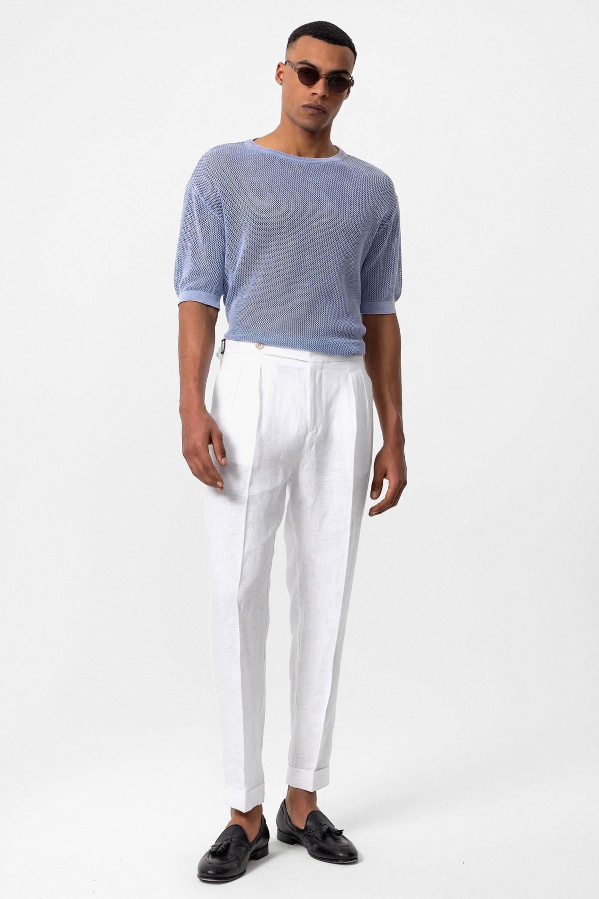 Antioch-Antioch Bebe Mavi Oversize Ajurlu Erkek T Shirt-T-Shirt-2-Milagron.com