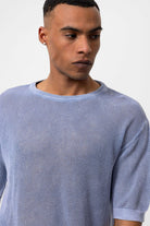 Antioch-Antioch Bebe Mavi Oversize Ajurlu Erkek T Shirt-T-Shirt-5-Milagron.com