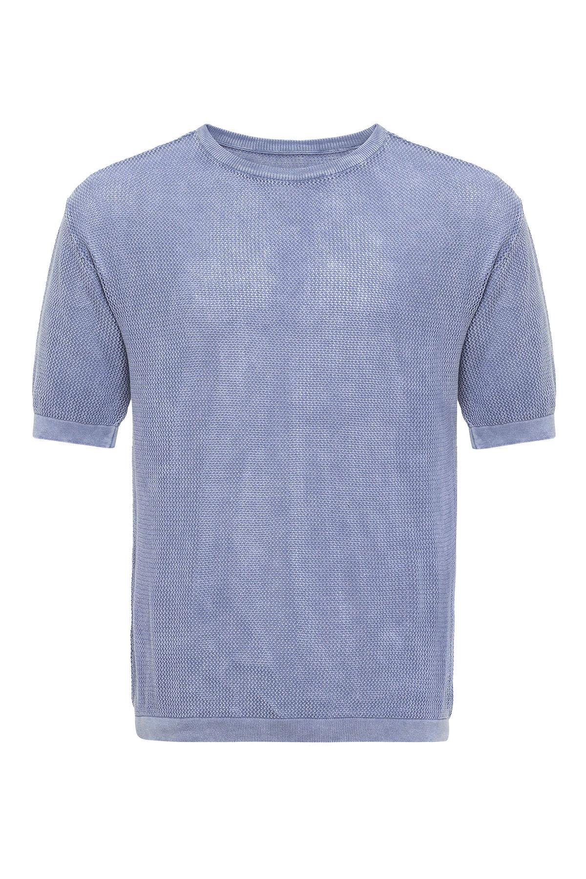 Antioch-Antioch Bebe Mavi Oversize Ajurlu Erkek T Shirt-T-Shirt-7-Milagron.com