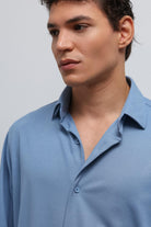 Antioch-Antioch Bebe Mavi Relax Fit Erkek Gömlek-Gömlek-4-Milagron.com