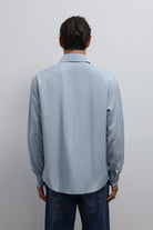 Antioch-Antioch Bebe Mavi Teknik Regular Fit Erkek Gömlek-Gömlek-5-Milagron.com