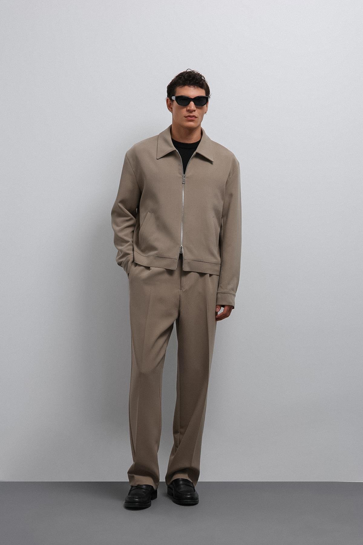 Antioch-Antioch Bej Fermuarlı Mevsimlik Erkek Mont-Mont-3-Milagron.com