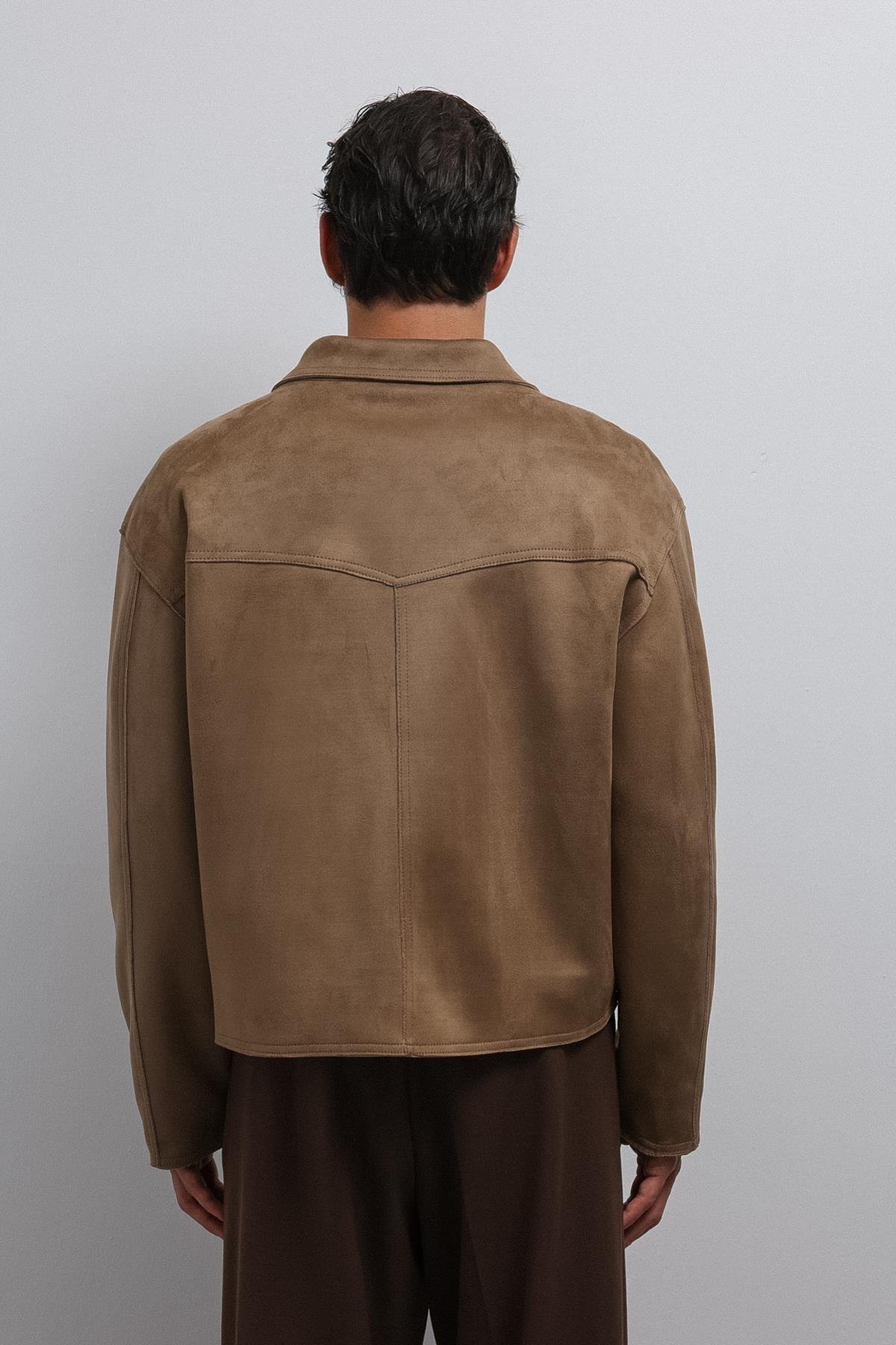 Antioch-Antioch Bej Fermuarlı Suni Süet Erkek Mont-Mont-6-Milagron.com