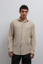 Antioch-Antioch Bej Relax Fit Erkek Gömlek-Gömlek-1-Milagron.com