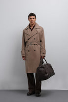 Antioch-Antioch Bej Relax Fit Erkek Trençkot-Trençkot-3-Milagron.com