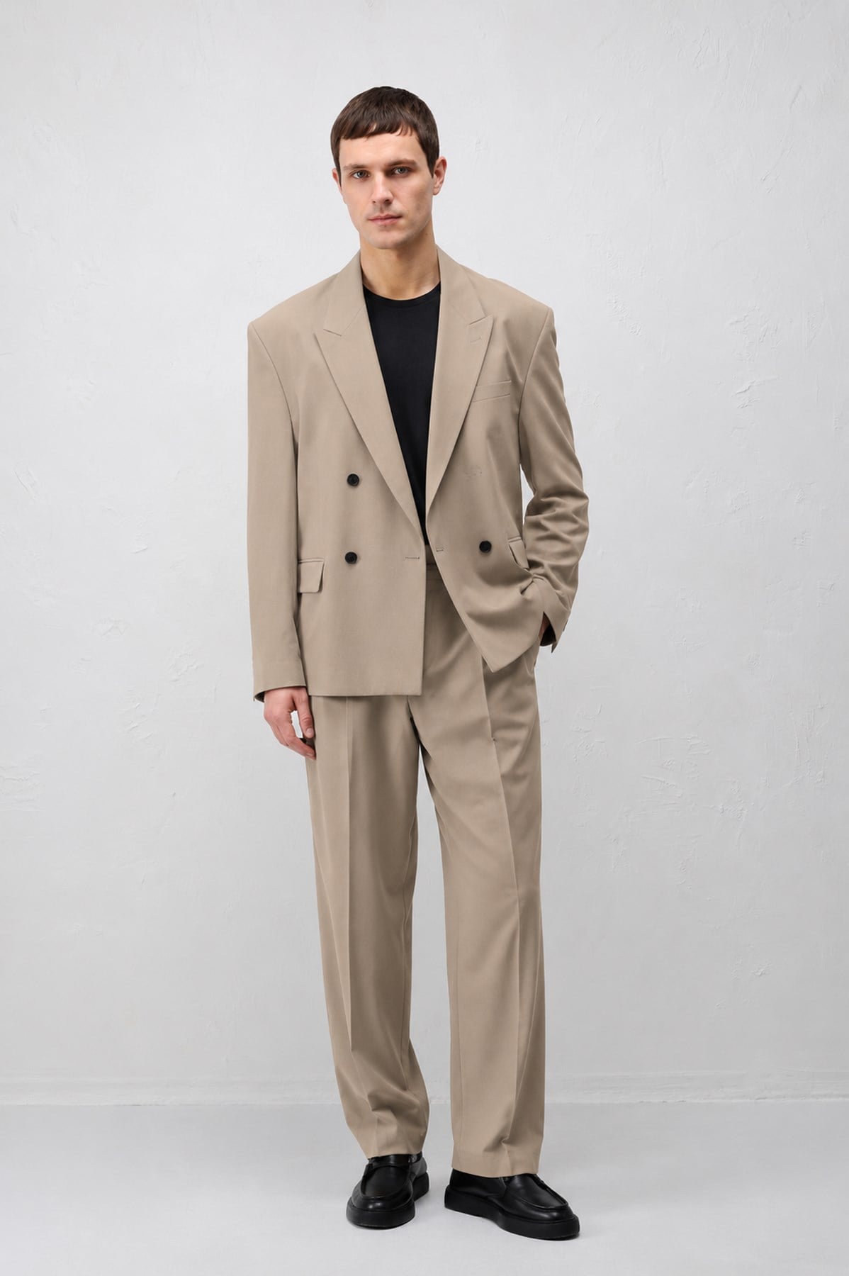 Antioch Bej Relaxed Fit Erkek Blazer Ceket