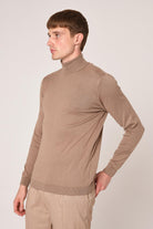 Antioch-Antioch Bej Yarım Balıkçı Yaka Slim Fit Triko Kazak-Kazak-3-Milagron.com