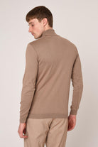 Antioch-Antioch Bej Yarım Balıkçı Yaka Slim Fit Triko Kazak-Kazak-4-Milagron.com